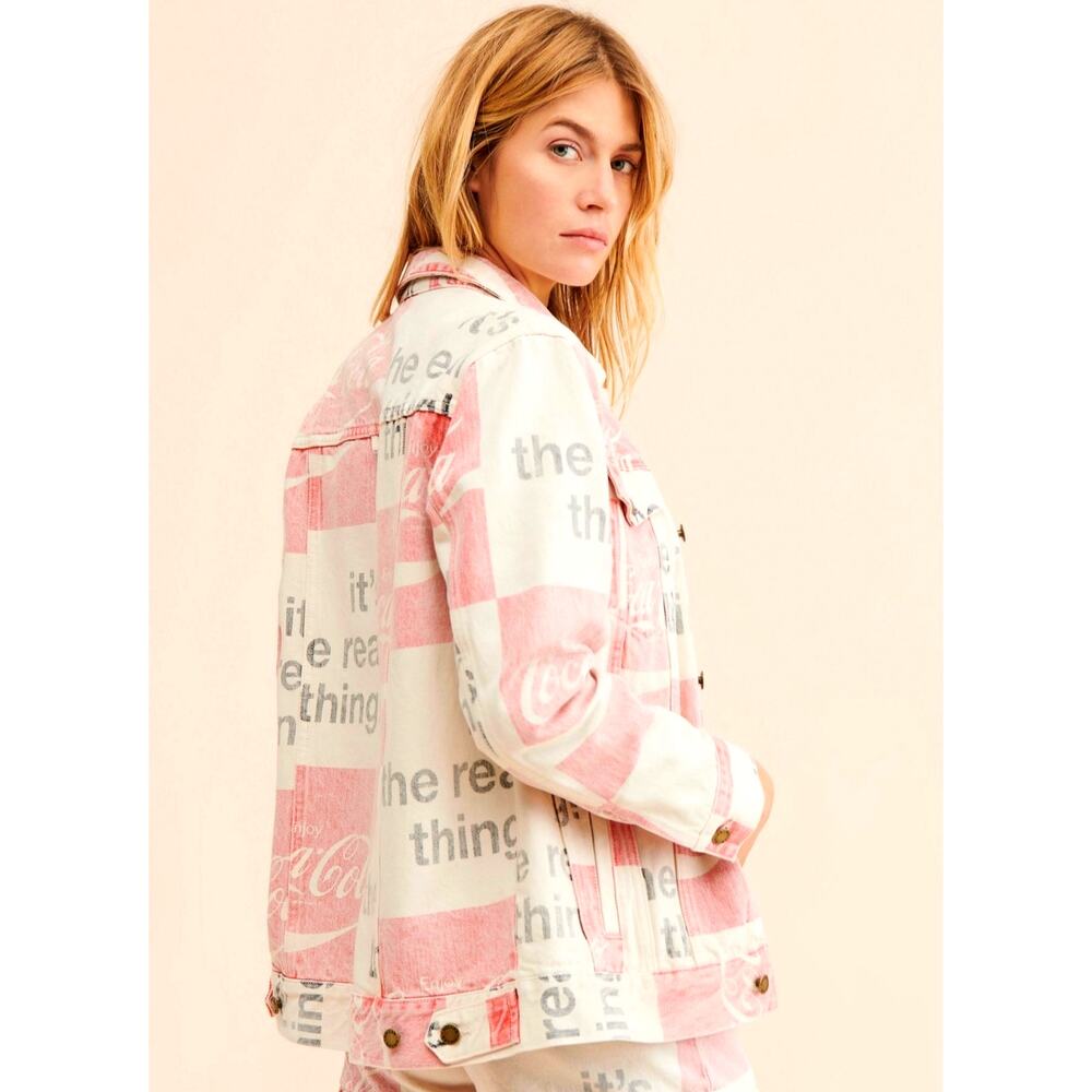 Free People Rolla's Coca Cola Denim Jacket Multi size S - Picture 5 of 5